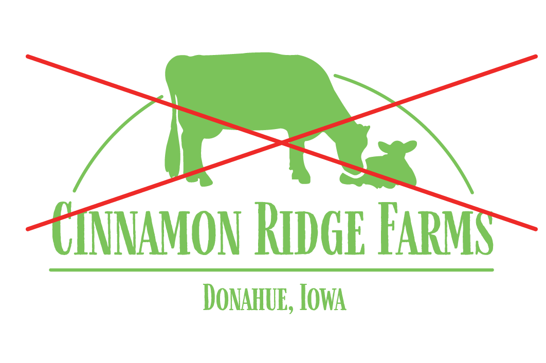 Cinnamon Ridge logo in incorrect color.